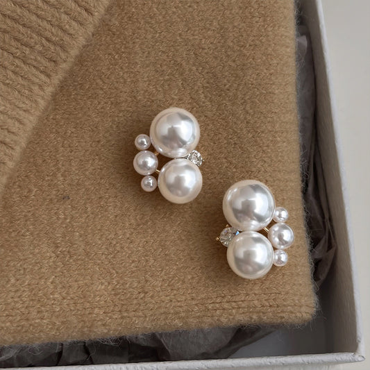 A廠【6534】時尚高級感輕奢風925銀針鍍14K氣質優雅簡約通勤大氣珍珠耳環
26.02-1