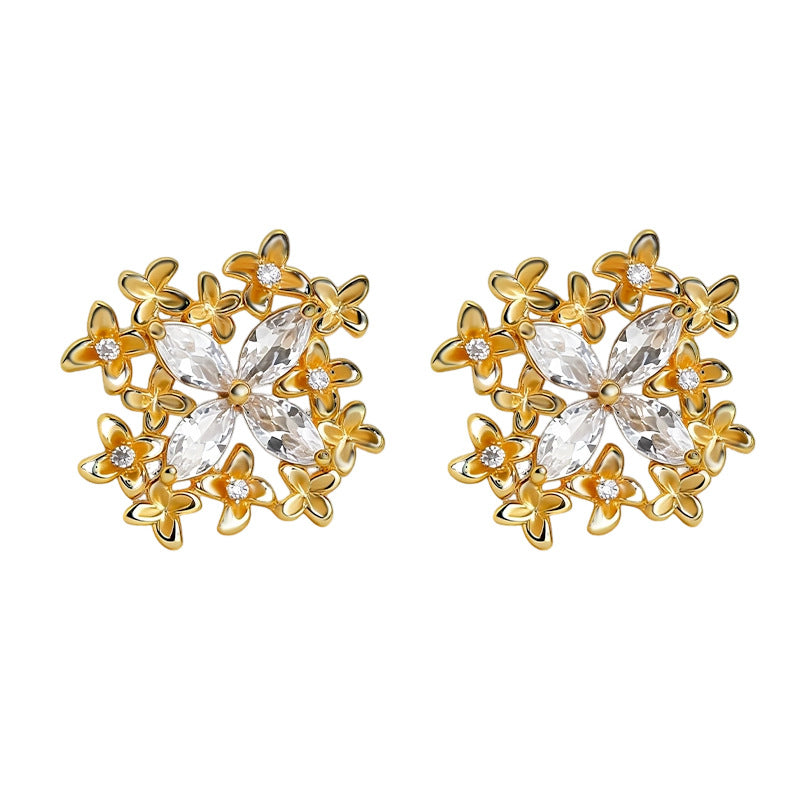 A廠【7284】原創設計鑲嵌鋯石蝴蝶春夏款s925銀針耳飾時尚高級感輕奢風耳環女
26.01-4