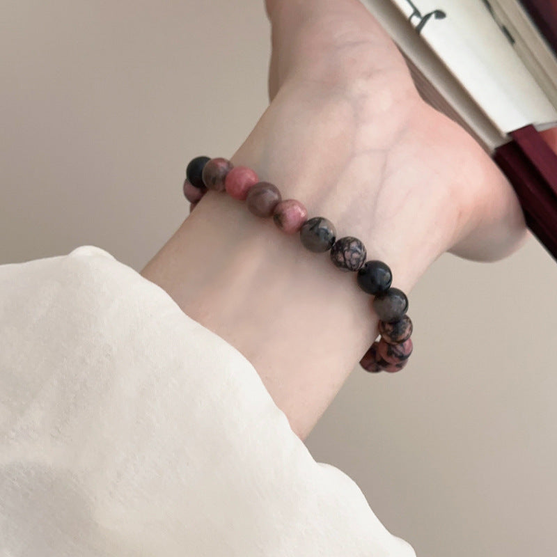 A廠【HB2657】中古風不規則粉紅天然石手鍊少女心甜美百搭手串爆款復古手飾 24.06-2