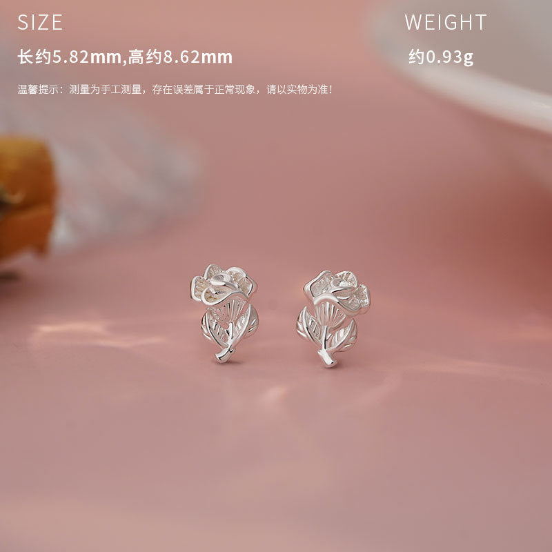 E廠【YC3171E】原創S999足銀萌蝶花韻系列耳環氣質清新溫柔甜美小眾耳飾 25.04-3