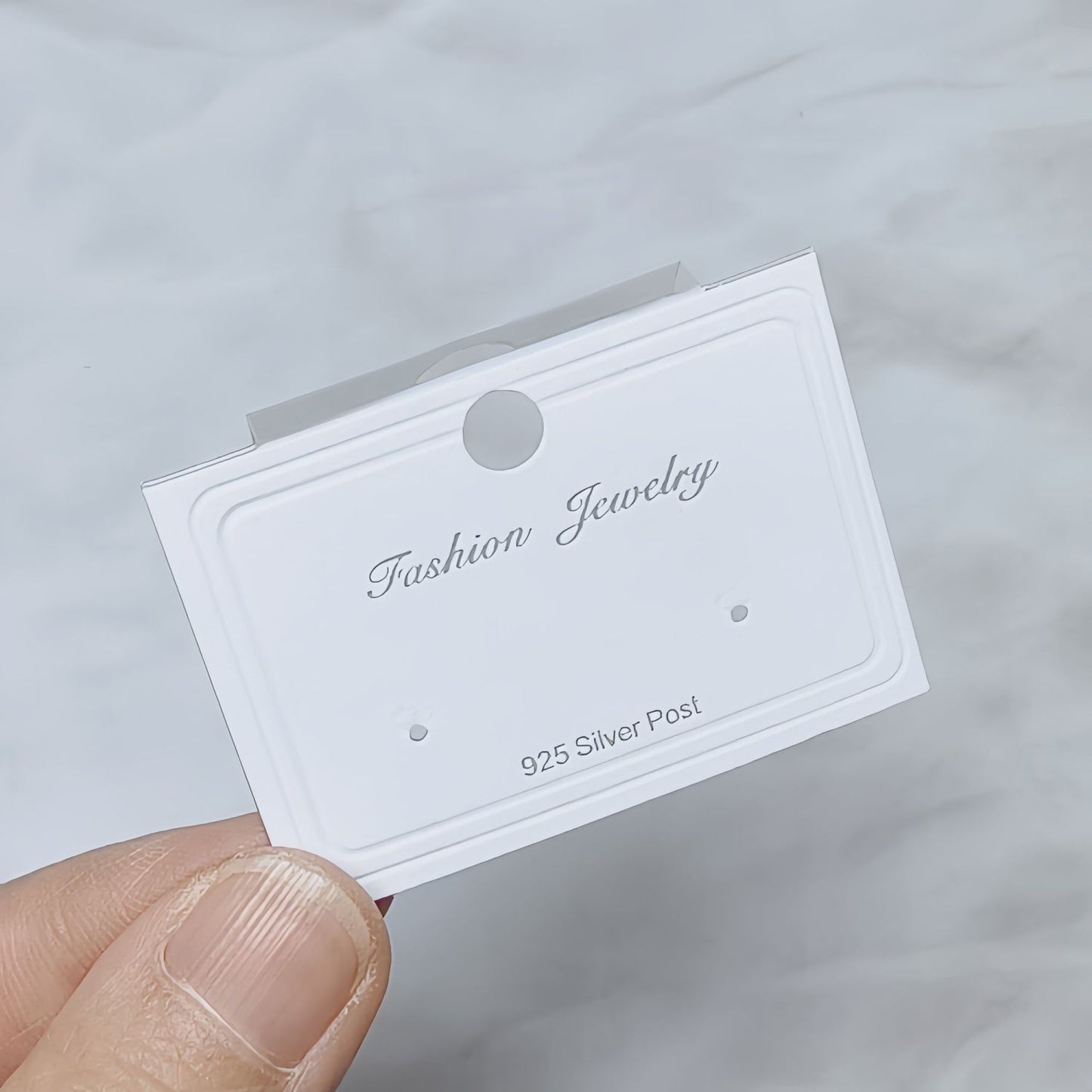 【不含飾品】【JC-2】耳環PVC卡高級耳飾塑膠卡耳環彎鉤一體展示掛卡白色簡約卡 24.07-2