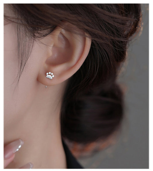 E廠【XDQ10601E】簡約小清新S999純銀貓爪耳鉤女時尚高級感耳環精緻百搭耳飾潮
26.03-4