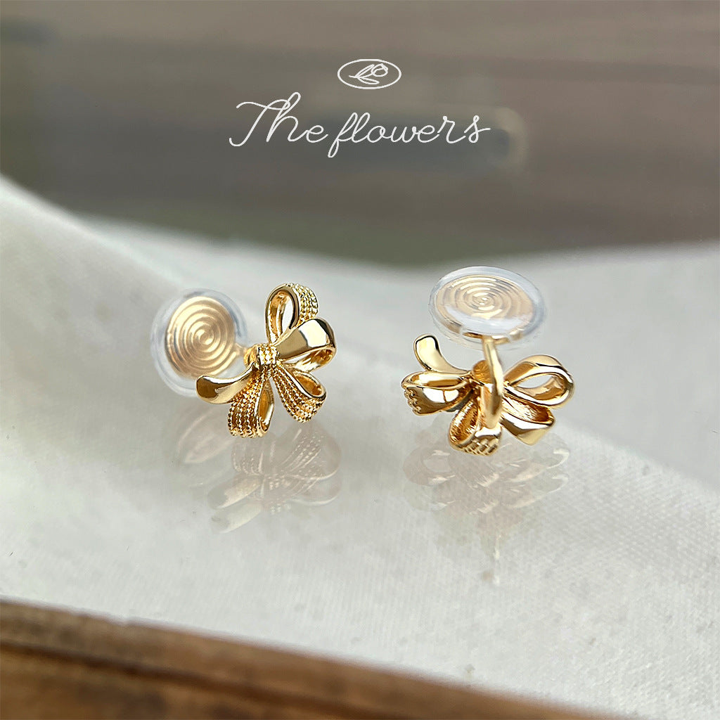 C廠【6099】時尚高級感925銀針鍍14K鳶尾花印象耳環氣質優雅小眾設計師耳飾女 25.05-4