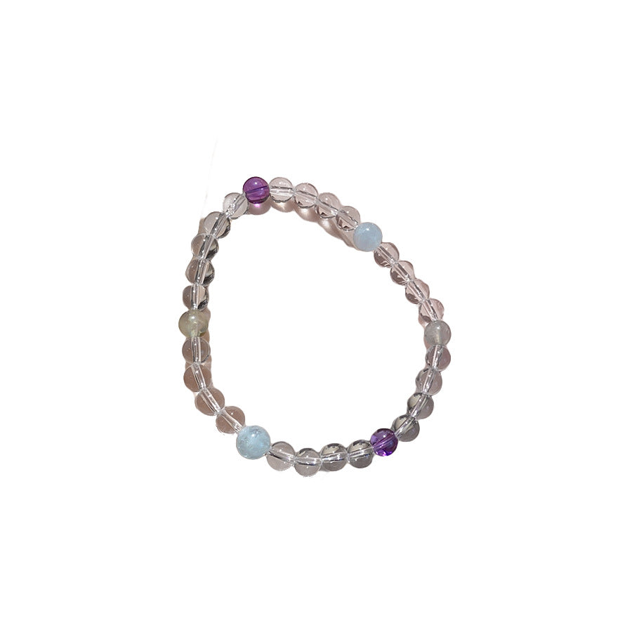 A廠【HB4042】夏日天然優化水晶串珠手鍊女小眾百搭水晶手串時尚高級感手飾手環 25.06-1