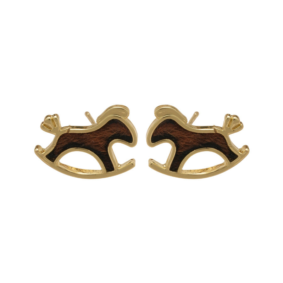 A廠【HE29260】925銀針本命年小馬豹紋耳環復古輕奢高級感氣質耳環日常通勤新款耳環
25.11-2