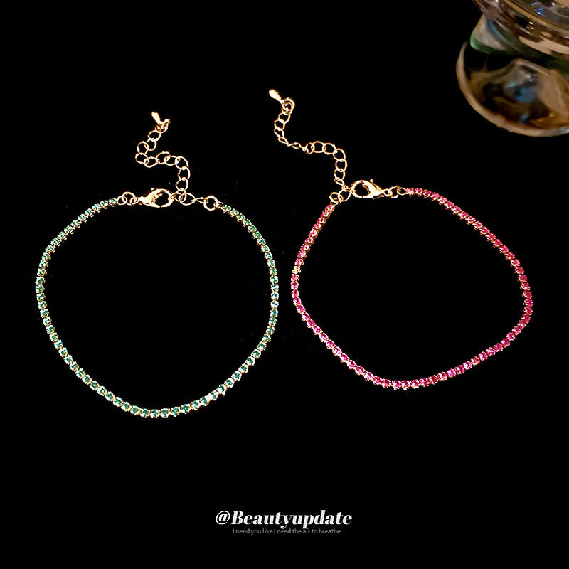 A廠【HB3341】歐美方形鋯石簡約手鍊女時尚氣質百搭手環ins小眾高級感手飾 24.12-3