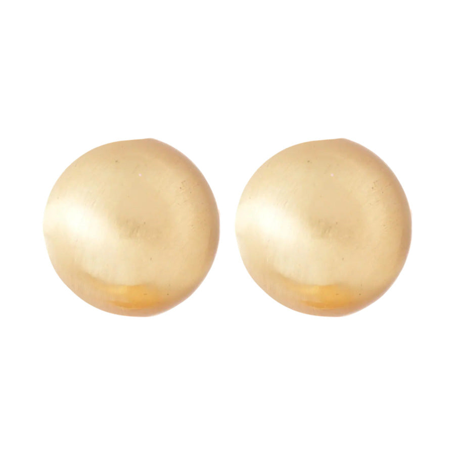 A廠【HE25702】18k真金電鍍925銀針圓形耳扣歐美簡約時尚耳環輕奢高級感氣質耳環女 25.04-1