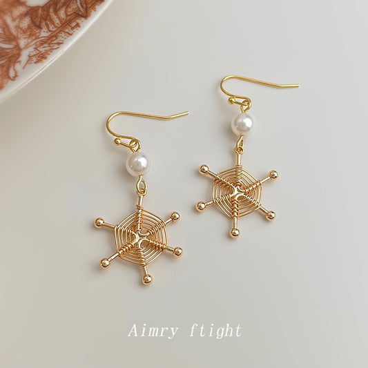 C廠【6663】原創設計捕夢網手工藝設計感個性ins新款耳環飾品 耳環
 25.09-1