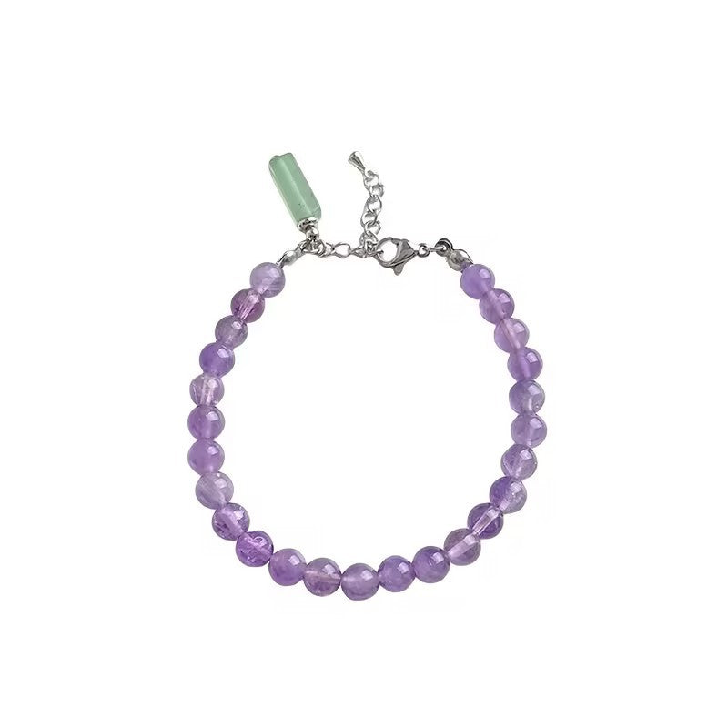 C廠【S161】高品薰衣草紫水晶手鍊個性新中式國潮新款手工飾 25.04-1