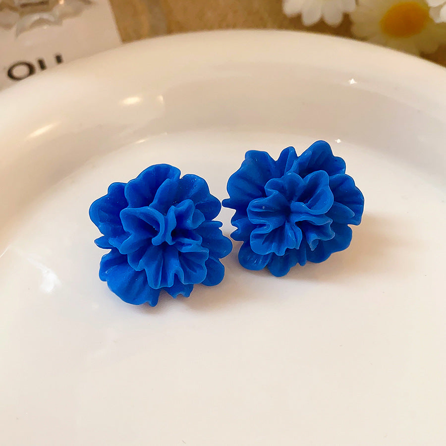 A廠【HE26323】許我耀眼趙思露同款925銀針樹脂花朵耳環小清新耳環小眾設計感耳飾女
 25.10-3