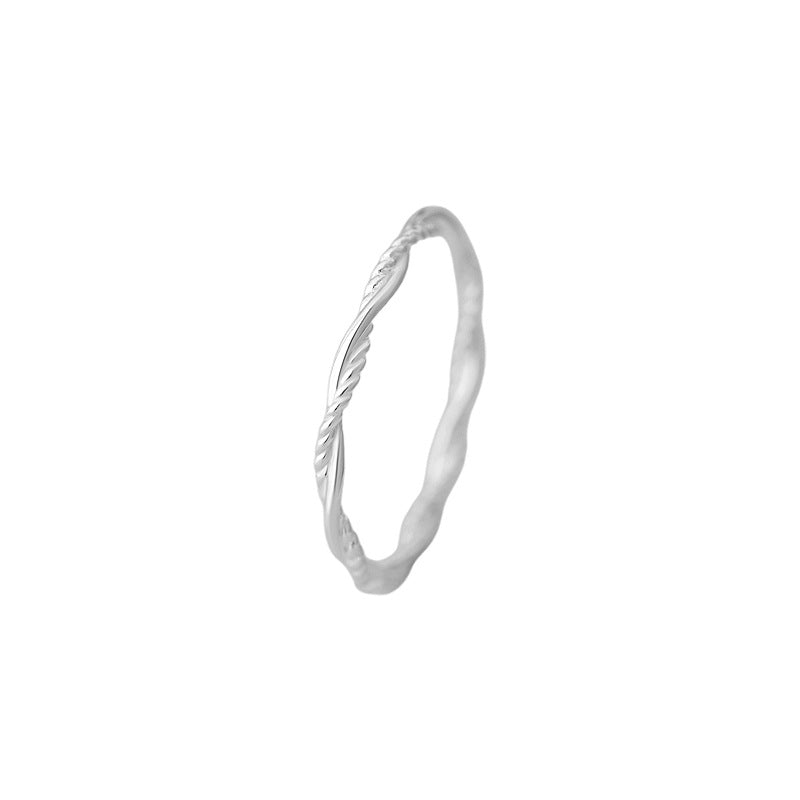 E廠【YC4704R】S925純銀精緻麻花戒指女輕奢簡約高級感氣質百搭小眾指環 25.04-3