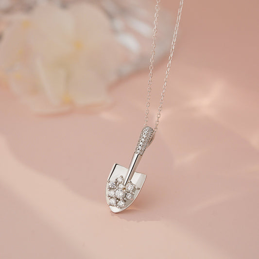 E廠【YC1822N】S925純銀輕奢銀鏟鏟項鍊女獨特設計經典項鍊高級感冷淡風項鍊 25.05-2