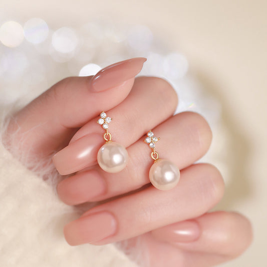 D廠【YC4042E】純銀S925法式珍珠鋯石耳環女新款氛圍感輕奢設計感養耳洞耳環
26.03-1