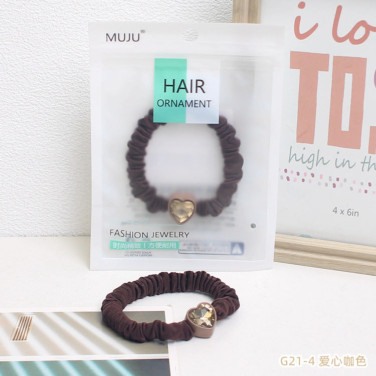 D廠【G21】髮飾高級感閃亮水鑽小腸髮圈冰絲布袋裝高馬尾頭繩髮繩 24.06-4「D廠-單筆結帳需滿,NT$600出貨(不含運費)」