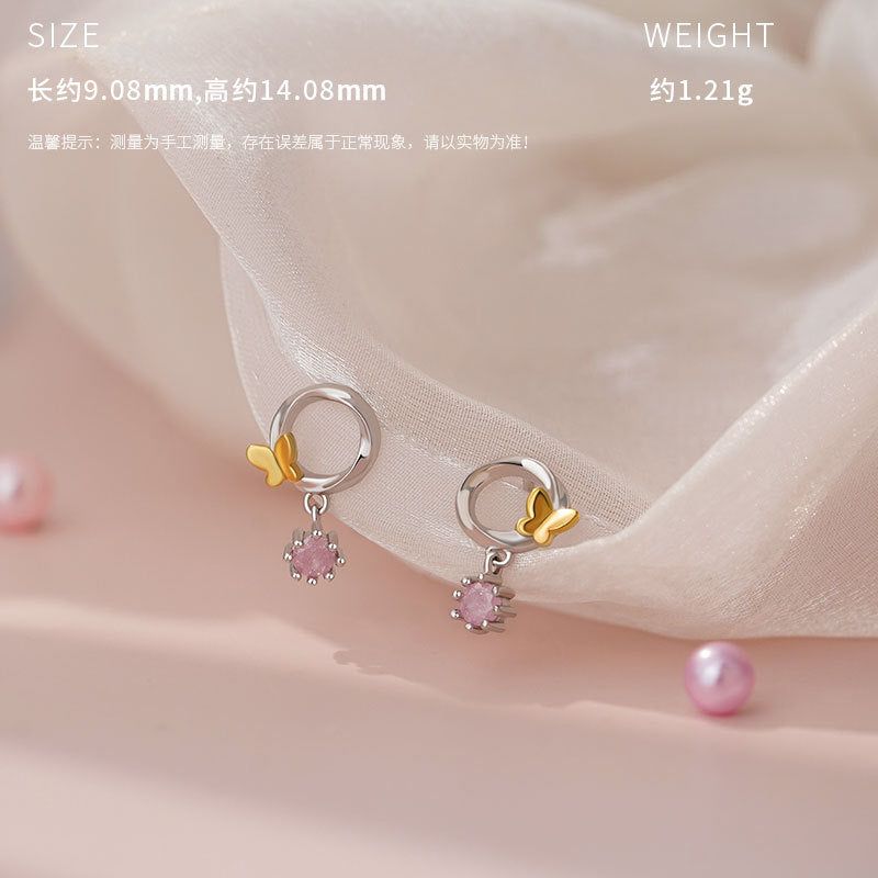 E廠【YC2728N】原創S999足銀蝶舞翩翩系列套裝時尚簡約甜美獨特首飾 25.05-3