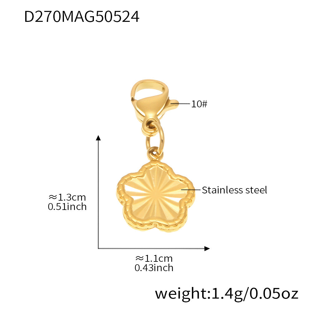 B廠 【E638】INS風不鏽鋼18k真金5A鋯石幾何多配件DIY手鍊腳鍊夏日飾品 25.06-1