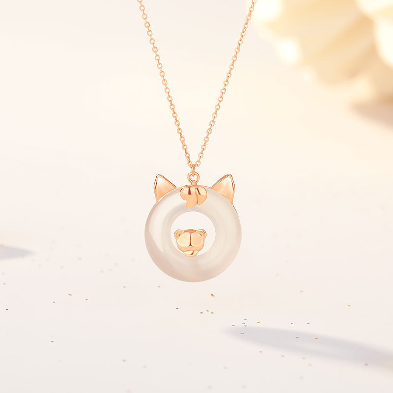 E廠【DQ2399N】原創萌馬平安扣項鍊女S925純銀新中式輕奢白玉髓生肖馬首飾
25.12-1