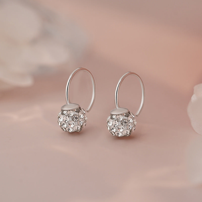 E廠【YC2841E】S925純銀香巴耳鉤爆閃幾何簡約風韓風氣質輕奢時尚耳飾 25.06-1