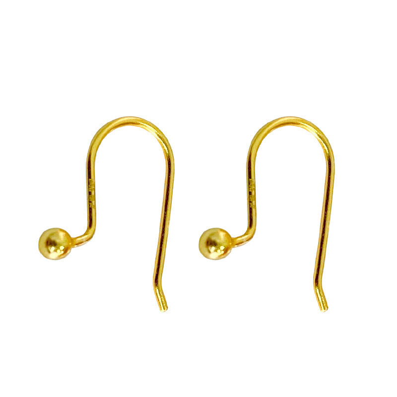 E廠【YC9693E】S999足銀簡約圓珠耳鉤女小眾日常百搭養耳環 24.02-3