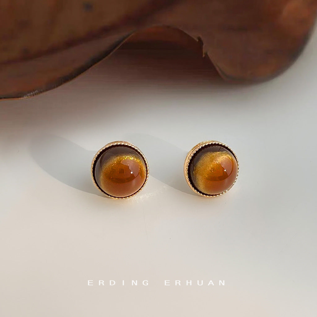 C廠【6979】文藝復古時尚通勤圓形幾何簡約百搭新款銀針耳環氣質耳飾
25.10-5