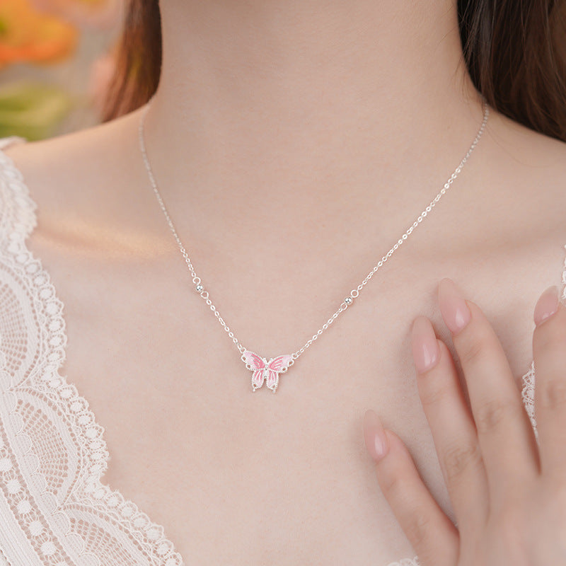 E廠【YC2162N】S999足銀蝴蝶項鍊甜美風百搭氣質小眾韓風少女心鎖骨鏈
25.10-5