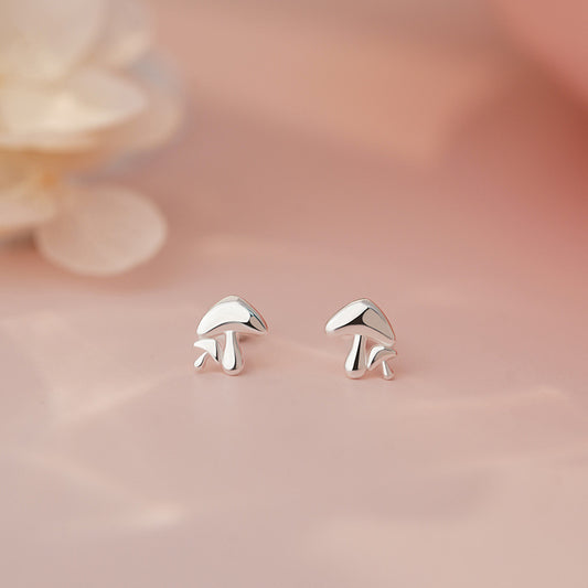 E廠【YC7017E】S999足銀菇螺絲可愛童趣獨特精緻氣質清新百搭耳飾 25.05-2