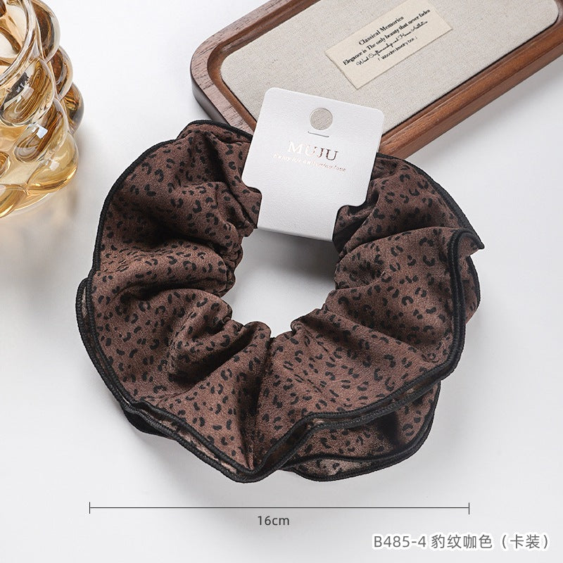 D廠【B485】高級感小蠻腰大腸髮圈卡裝髮飾格子豹紋頭繩法式超大馬尾皮筋髮繩
 25.10-5「D廠-單筆結帳需滿,NT$600出貨(不含運費)」