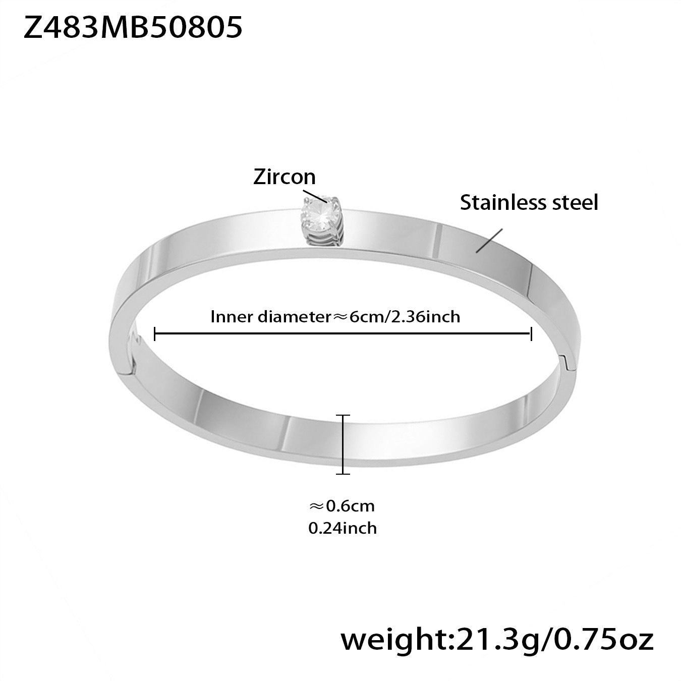 B廠【Z480】歐美新款飾品不鏽鋼竹節滿鋯石卡扣手鐲幾何交叉手鐲不掉色 25.08-3