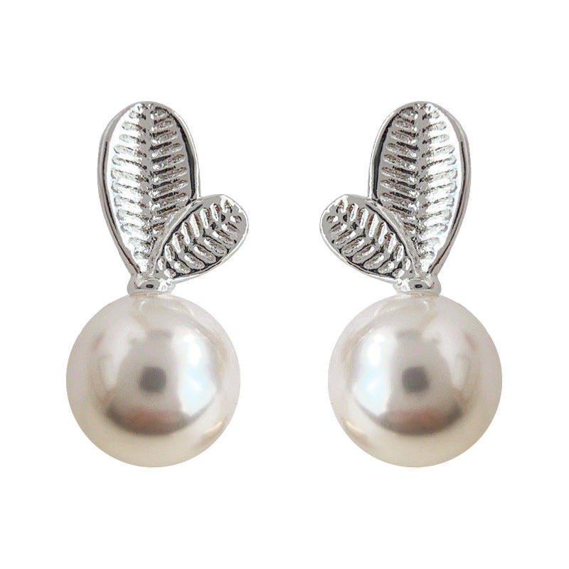 C廠【3640】設計感清新簡約時尚通勤小葉子耳環百搭優雅耳環 24.03-2