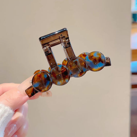 C廠【X14】韓系氣質撞色圓圈抓夾女2026新款高級感後腦勺盤髮鯊魚夾髮卡髮飾
26.03-3