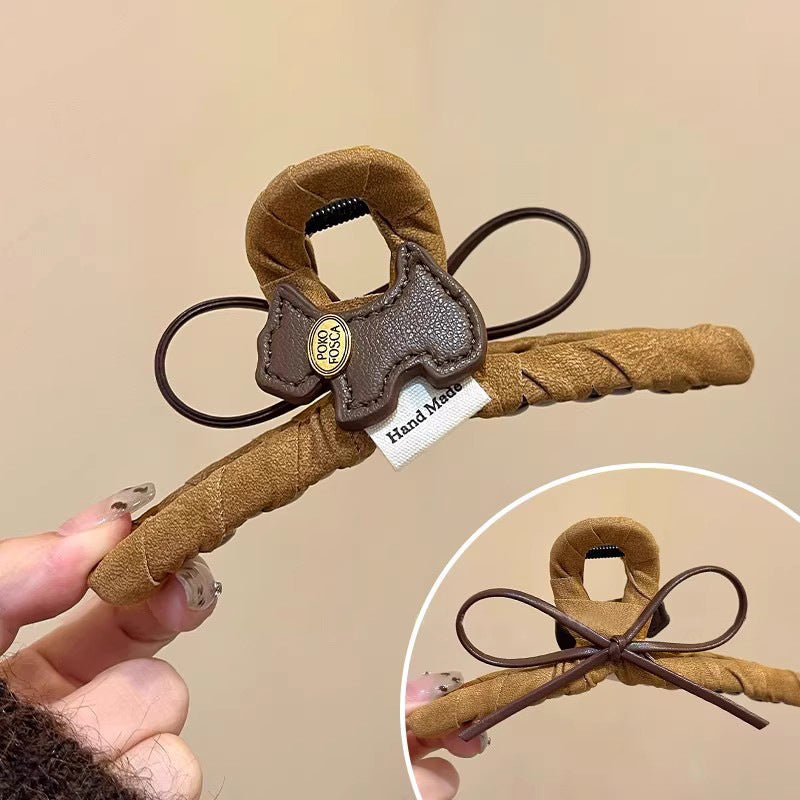 C廠【P95】小狗蝴蝶結頭髮抓夾女高級感2025新氣質秋冬後腦勺髮量大鯊魚夾
26.01-1