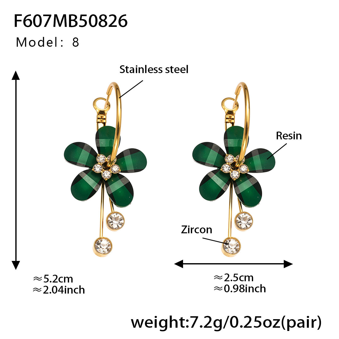 B廠【F607】超仙甜美氣質花朵帶鑽流蘇耳環不鏽鋼飾品鍍18k真金不掉色
25.09-1