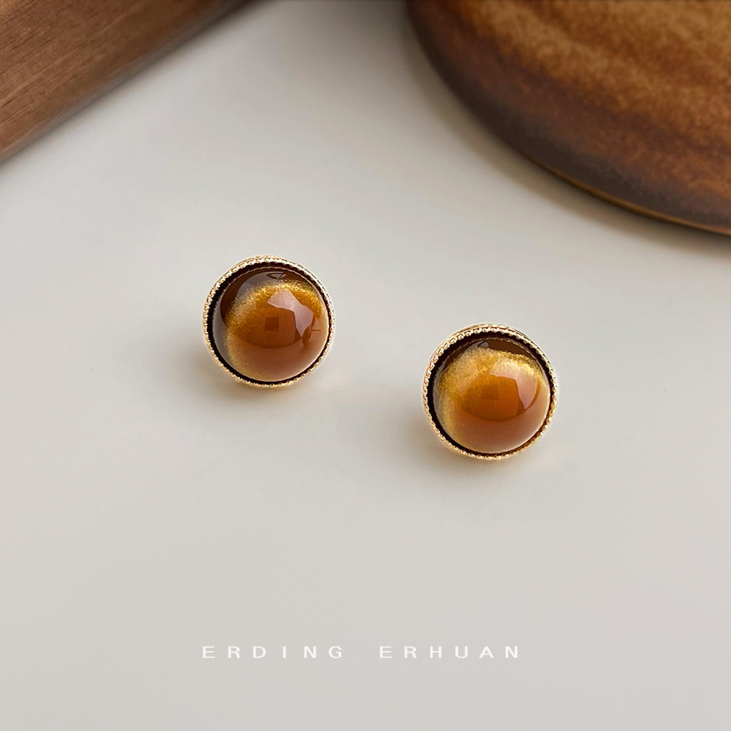 C廠【6979】文藝復古時尚通勤圓形幾何簡約百搭新款銀針耳環氣質耳飾
25.10-5