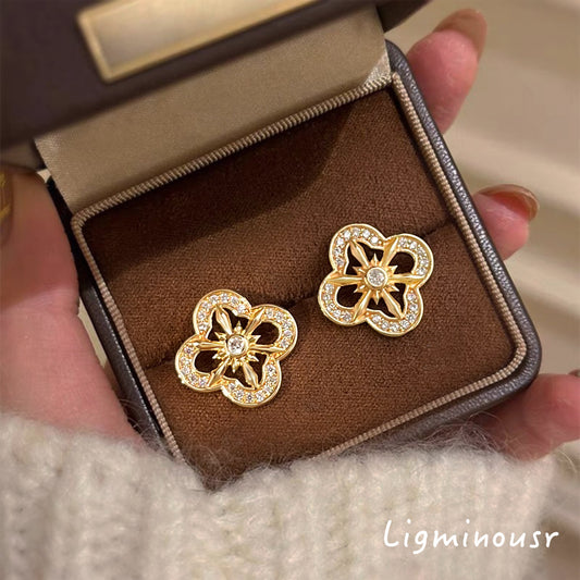 C廠【6654】芒星系~原創微鑲鋯石時尚高級感輕奢風簡約通勤925銀針耳飾耳環女
 25.08-5