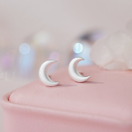 E廠【YC8349E】S999足銀月亮耳環立體質感溫柔韓風小巧時尚甜美精美耳飾
 25.10-4