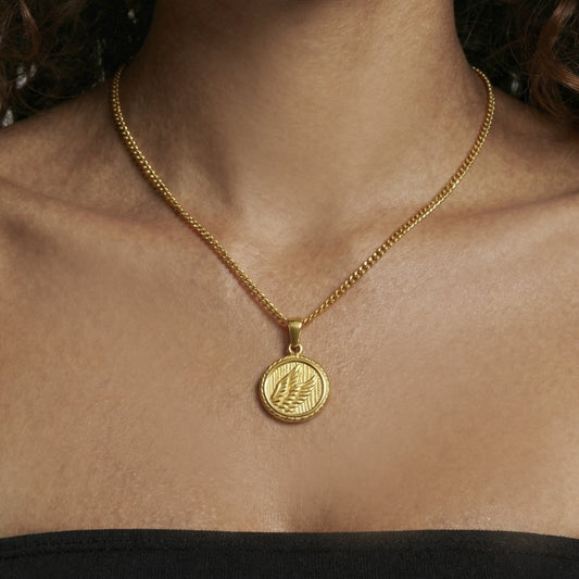 B廠【P021】ins簡約輕奢風立體翅膀圓牌吊墜項鍊幾何不鏽鋼鍍18k真金跨境飾品
26.02-1