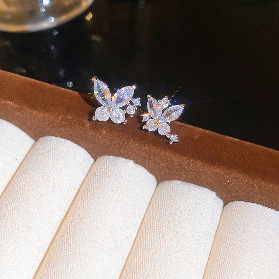 A廠【WE4865】真金電鍍925銀針鋯石蝴蝶耳環輕奢高級感時尚耳環極簡氣質通勤耳環女
25.11-1