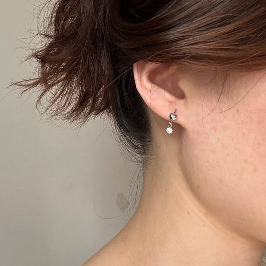 E廠【DQ11774E】S925純銀精緻小巧愛心閃鑽耳扣女簡約小眾高級感鋯石流蘇耳飾
26.01-1