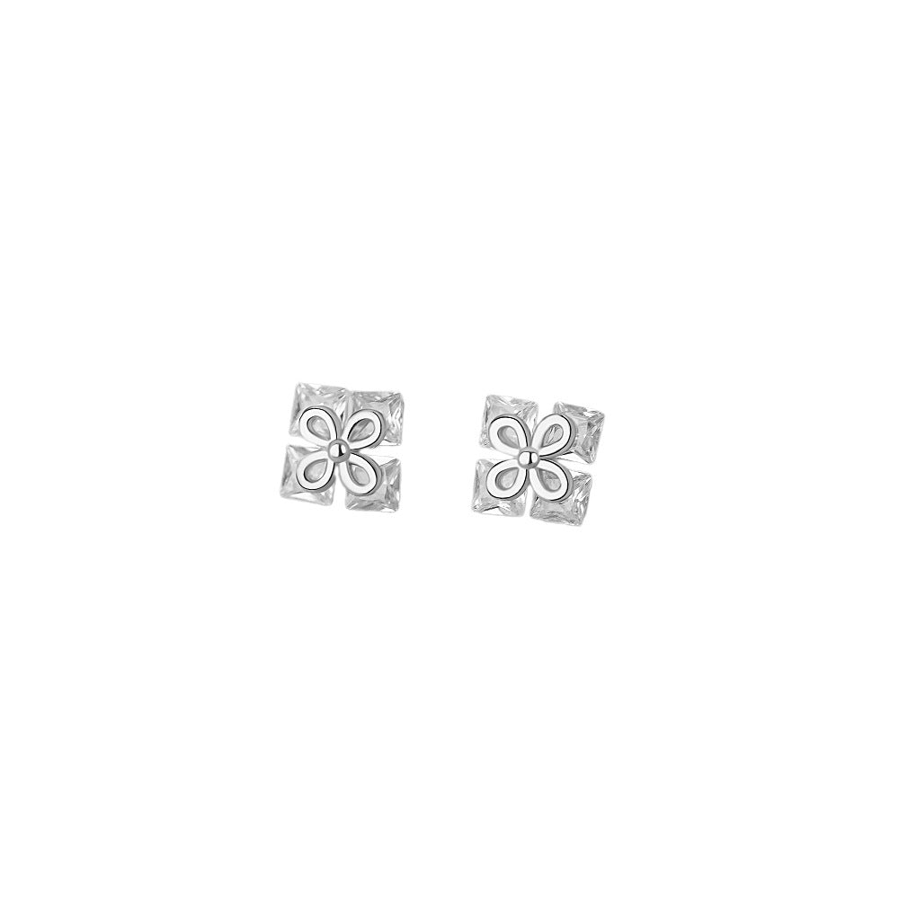 D廠【YC8910E】純銀S925四方鋯小花耳環輕奢簡約甜美氣質百搭設計感小眾耳飾
26.04-4