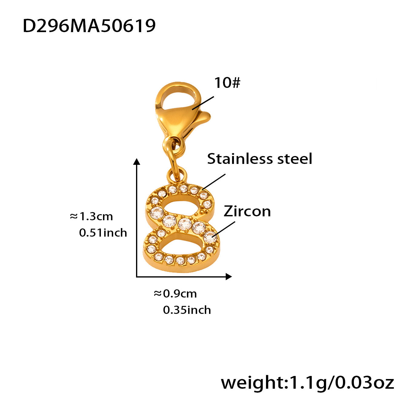 B廠【Z432】麻花線開口手鐲8字鋯石帶鑽DIY多配件手鐲不鏽鋼材質不掉色 25.06-4