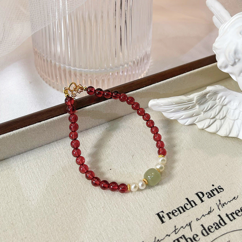 C廠【vsl1824】香檳石榴石手鍊 24.04-4「需2件起批」