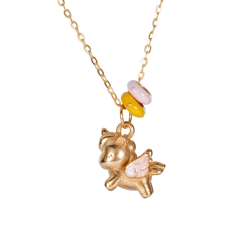 F廠【DQ2244N】S925純銀夢幻獨角獸項鍊女輕奢高級感小飛馬氣質鎖骨鏈潮
25.11-2