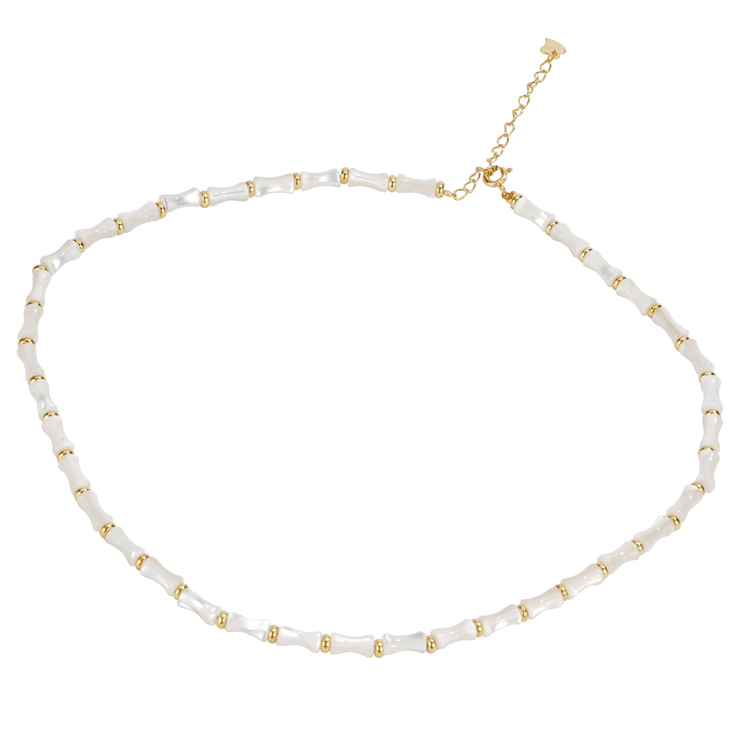 F廠【DQ1773N】實拍新中式貝殼竹節項鍊女S925純銀氣質時尚手工設計鎖骨鏈潮 25.03-3