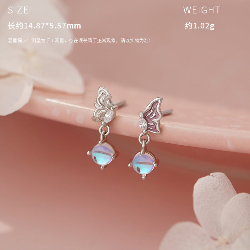 E廠【YC0697N】原創S999足銀蝶舞玫香系列套裝新款設計優雅文藝鎖骨鏈 25.05-3