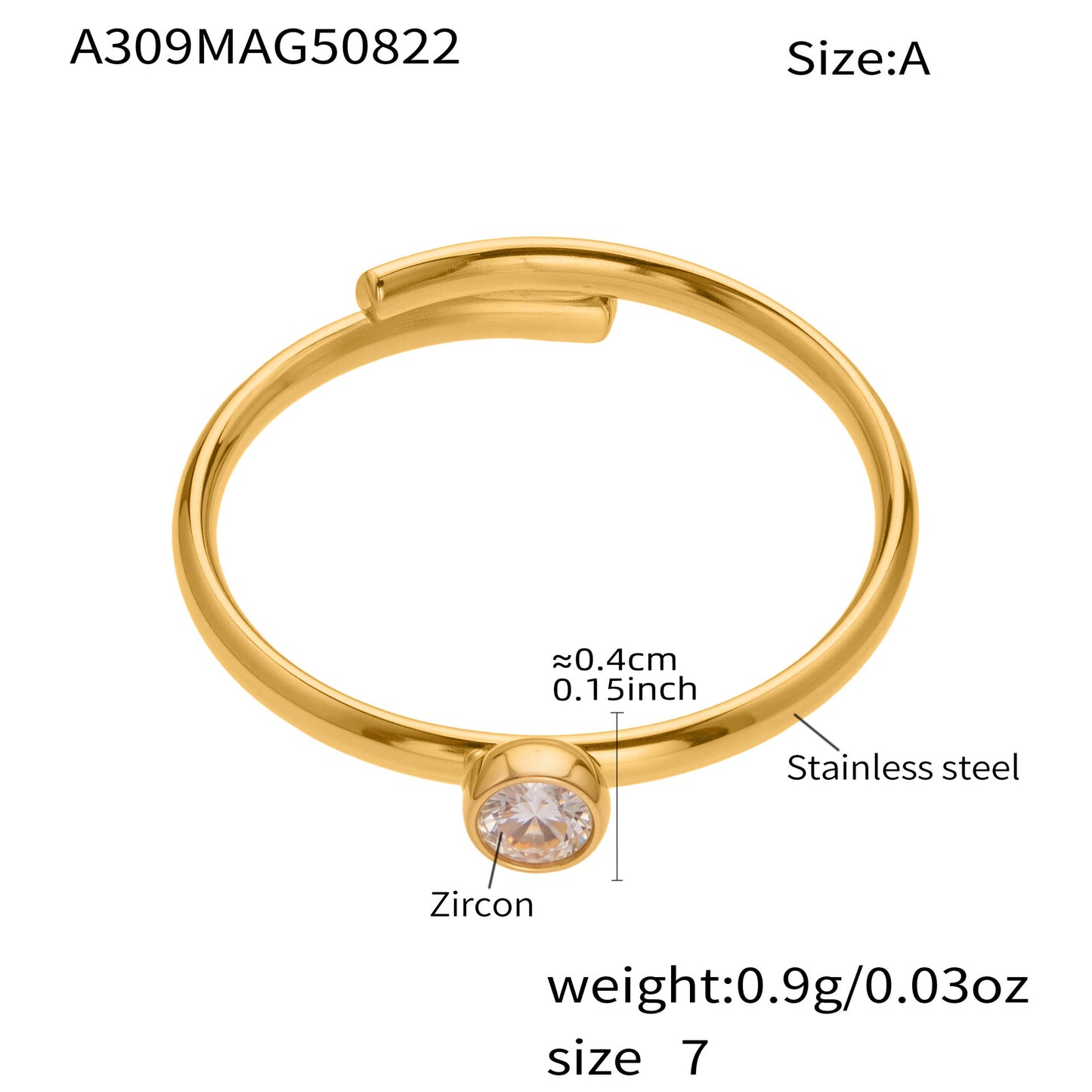 B廠【A309】超閃5A鋯石小鑽尾戒三件組戒指不鏽鋼18k鍍金飾品跨境rings
25.10-1