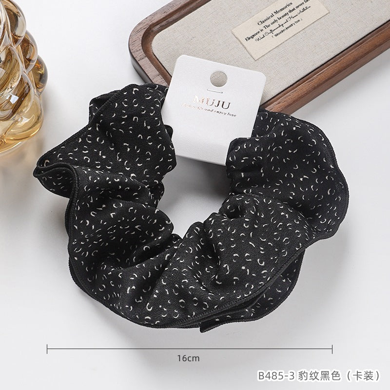 D廠【B485】高級感小蠻腰大腸髮圈卡裝髮飾格子豹紋頭繩法式超大馬尾皮筋髮繩
 25.10-5「D廠-單筆結帳需滿,NT$600出貨(不含運費)」