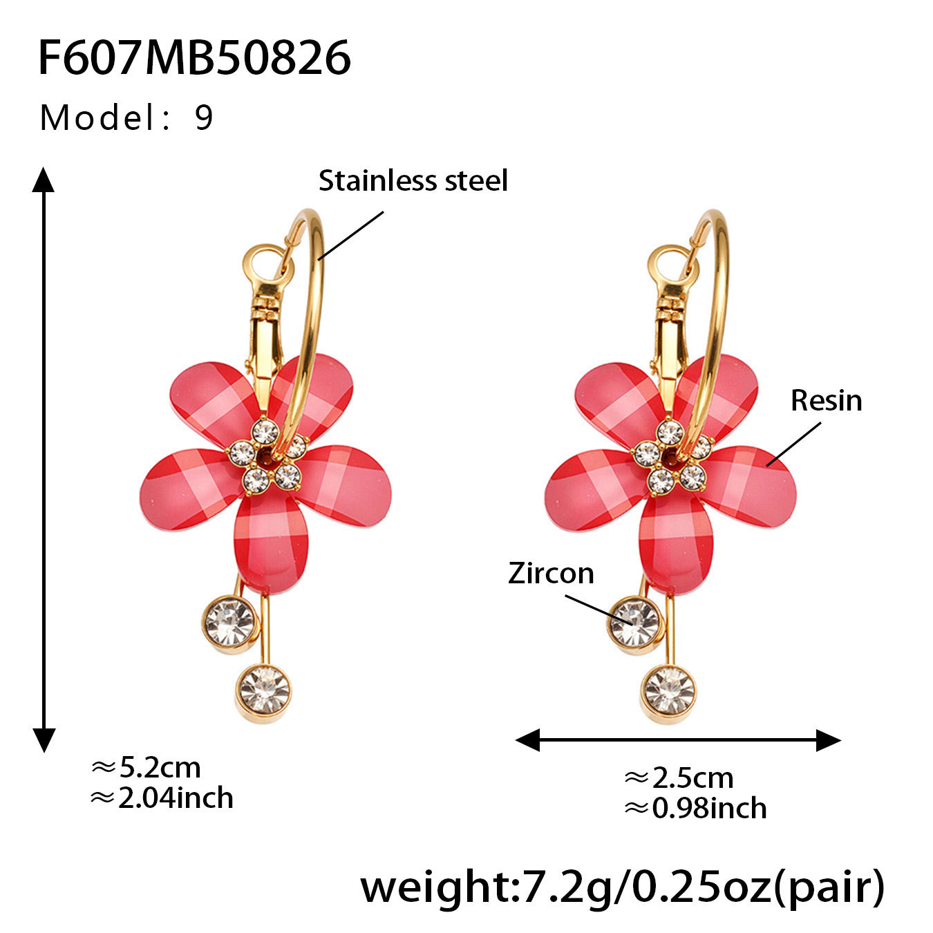 B廠【F607】超仙甜美氣質花朵帶鑽流蘇耳環不鏽鋼飾品鍍18k真金不掉色
25.09-1