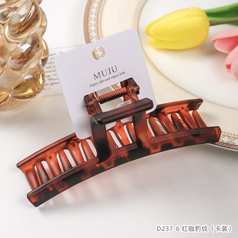 D廠【D237】高級感大號一字抓夾PC夾子精美卡裝髮夾髮卡甜美髮飾後腦勺鯊魚夾 24.11-2「D廠-單筆結帳需滿,NT$600出貨(不含運費)」