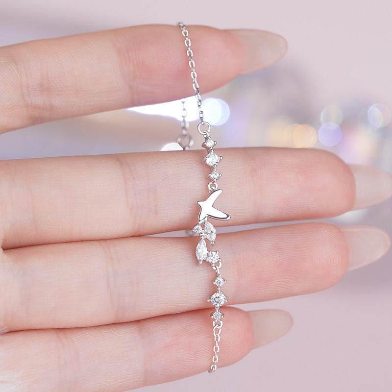 E廠【YC4368SL】S999足銀韓風蝴蝶手鍊女輕奢時尚新款甜美精美清新手飾
 25.10-4