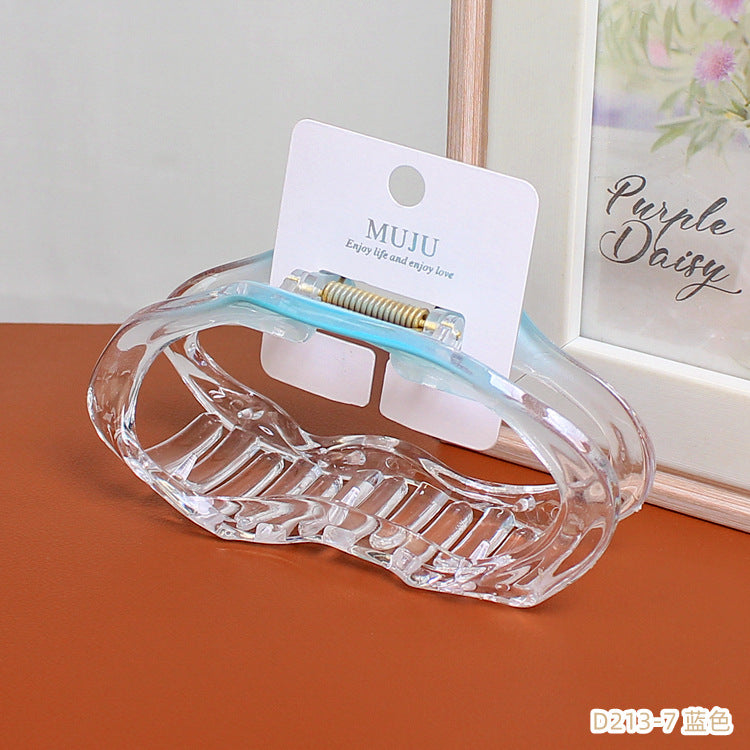 D廠【D213】高級感漸層雲朵抓夾大號多髮量後腦勺髮夾女甜美冰透卡裝鯊魚夾「需2件起批」 24.05-5「D廠-單筆結帳需滿,NT$600出貨(不含運費)」